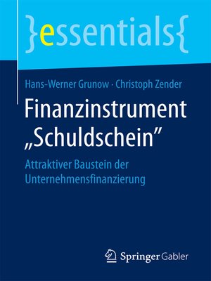 cover image of Finanzinstrument „Schuldschein"